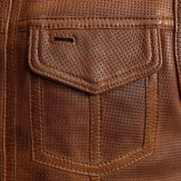 Men's Brown Leather Vest – brown vest