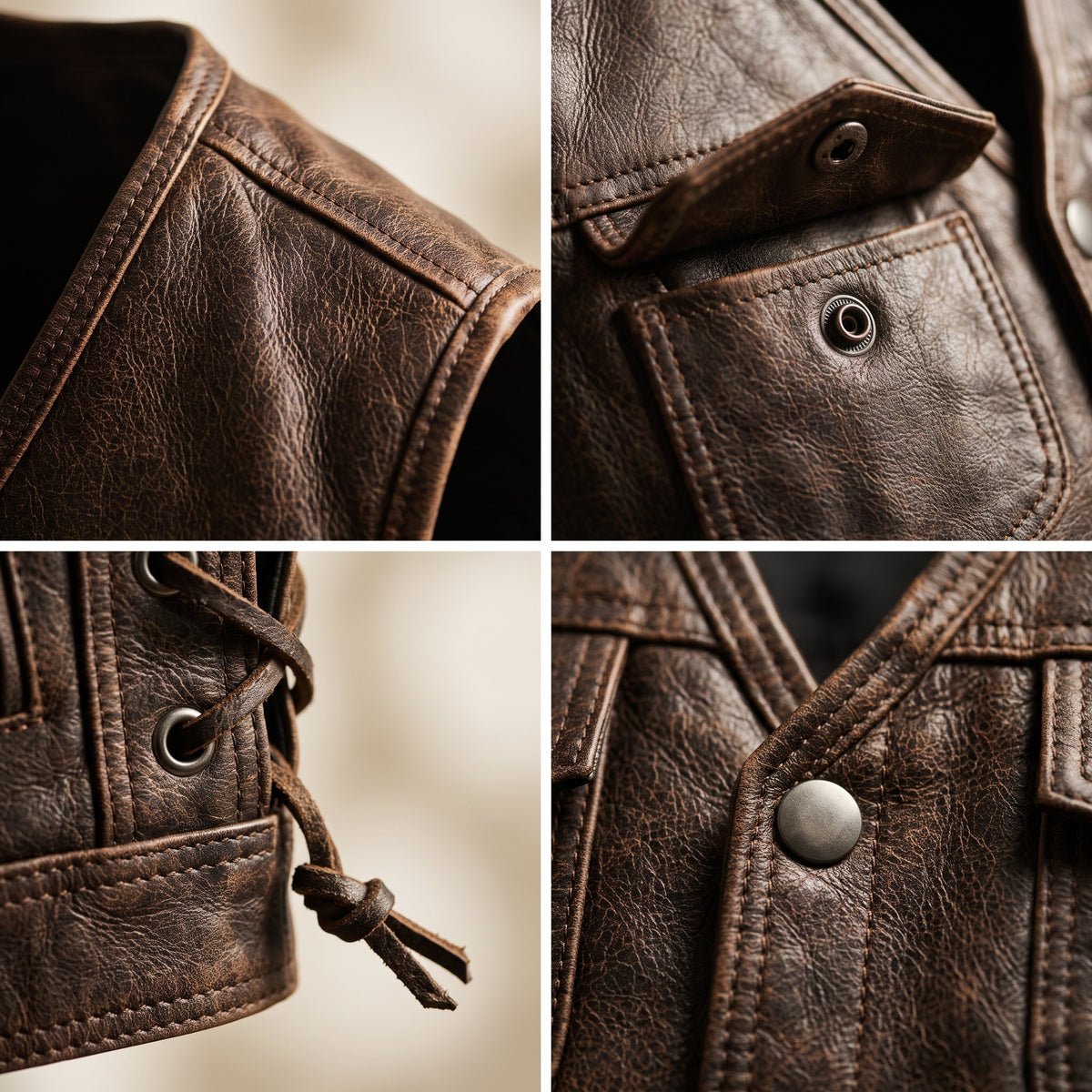 Men's Brown Leather Vest – brown vest 1