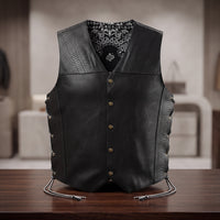 Men's Leather Vest – Design 036