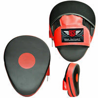 Be Smart Black Red Boxing Focus Pads - Pair