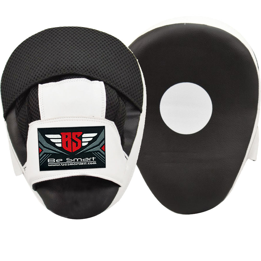 Be Smart Black White Boxing Focus Pads - Pair