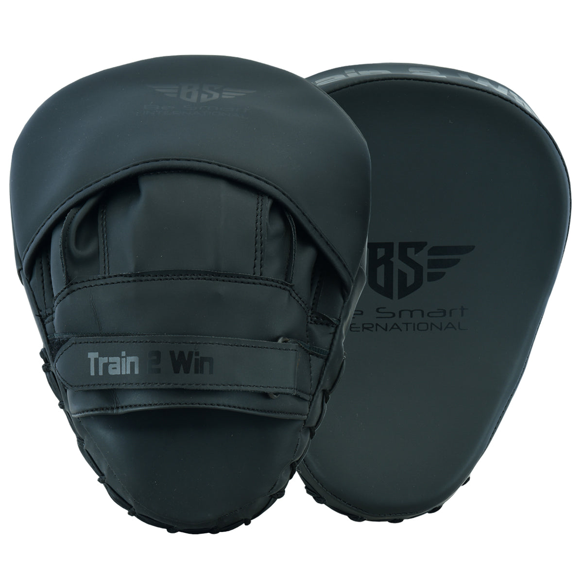Be Smart Matte Black Boxing Focus Pads - Pair