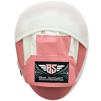Be Smart Pink & White Boxing Focus Pads - Pair