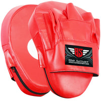 Be Smart Red & White Boxing Focus Pads - Pair