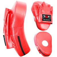Be Smart Red & White Boxing Focus Pads - Pair