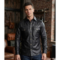 Men's Leather Shirt – Design 027