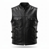 Men's Leather Vest – Design 065