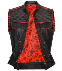 Men's Leather Vest – Design 018