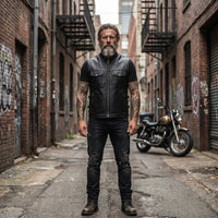 Men's Leather Vest – Design 065