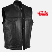 Men's Leather Vest – Design 025