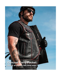 Men's Leather Vest – Design 038