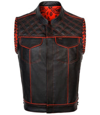 Men's Leather Vest – Design 018