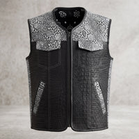 Men's Leather Vest – Design 026