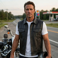 Men's Leather Vest – Design 083