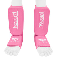 Be Smart Pink Kids Shin Instep Guards – Padded Shin Pads for Girls, MMA, Muay Thai, Kickboxing & Karate
