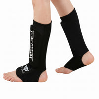 Be Smart Kids Shin Instep Guards – Padded Shin Pads for MMA, Muay Thai, Kickboxing & Karate (Black)